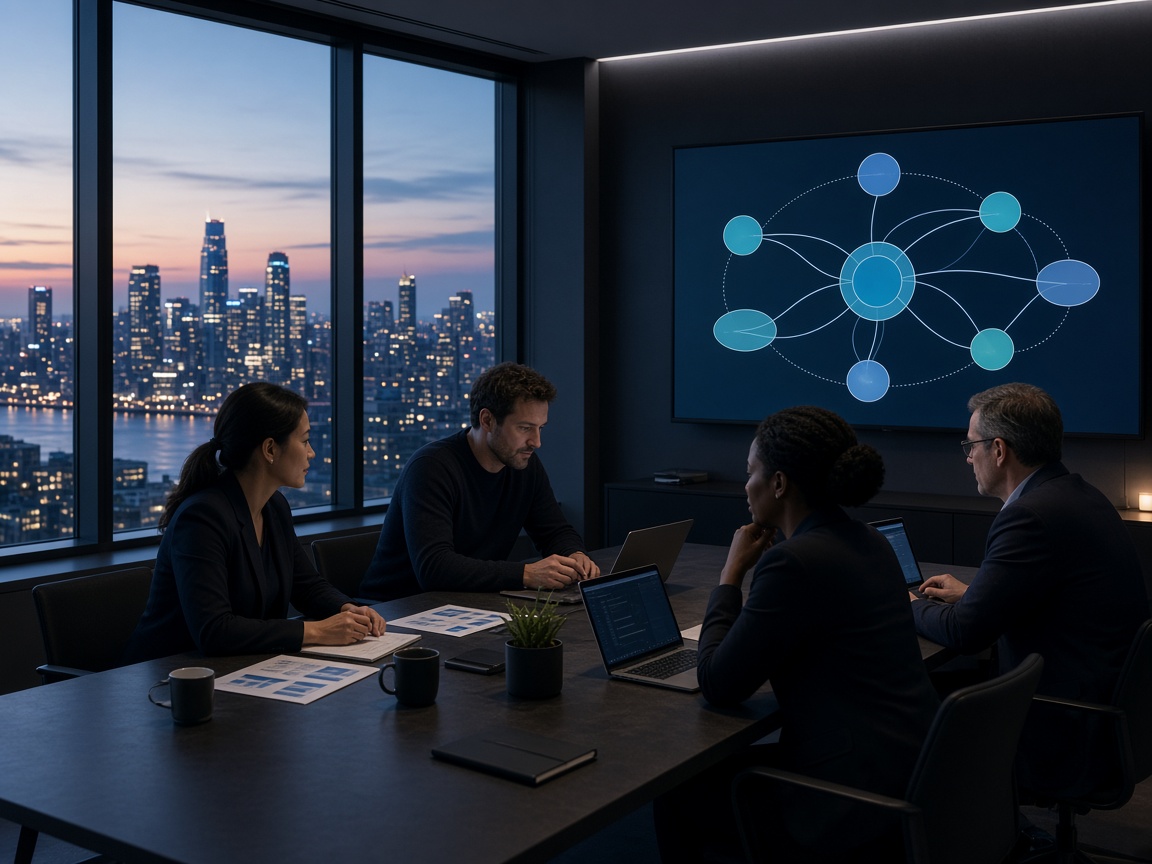 Enterprise planning session in a modern workspace